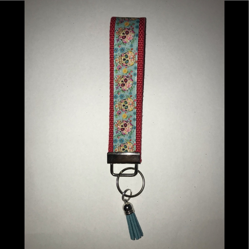 Sugar skull key fob